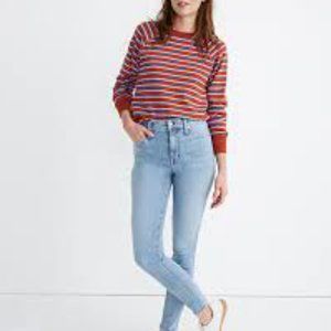 Madewell 10" high-rise skinny jeans in wheeler wash